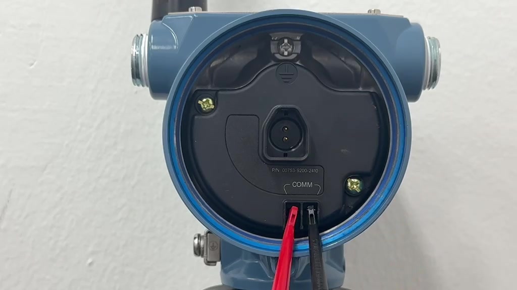 Communication leads connected to the module