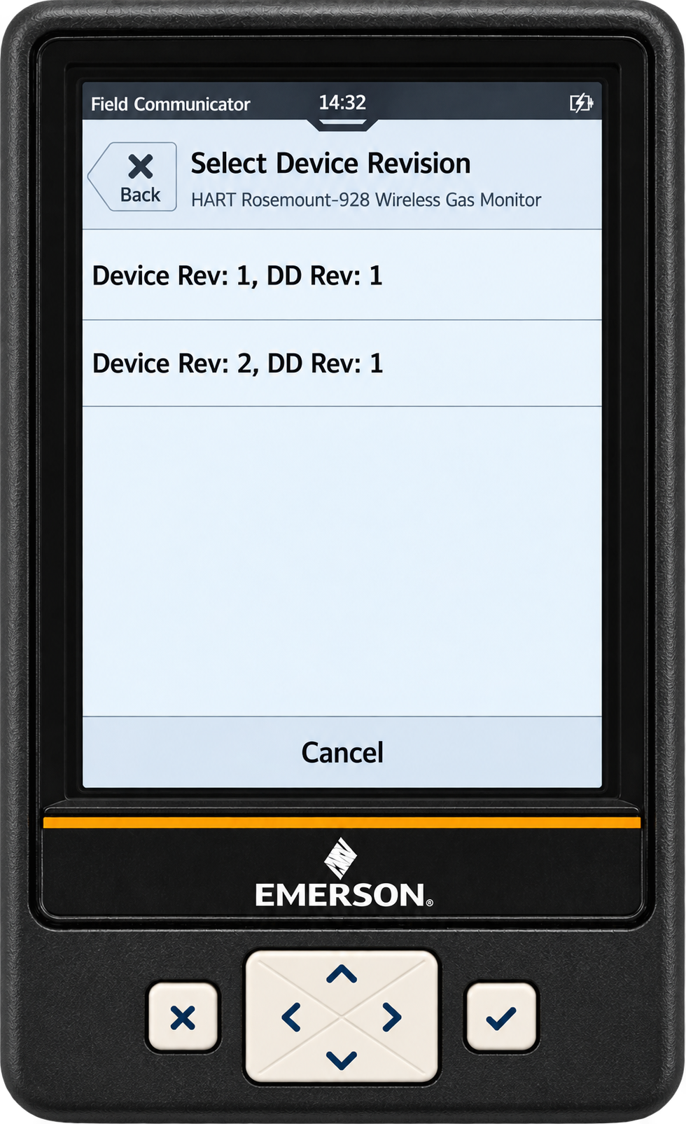 AMS Trex screen listing Rosemount 928 Device Rev: 1, DD Rev: 1 and Device Rev: 2, DD Rev: 1